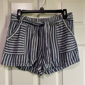 Striped Linen Shorts